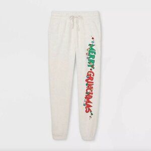 Adult Size 3XL - The Grinch Graphic Joggers - Oatmeal NWT
